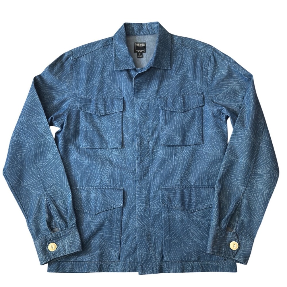 Quiet Lux Todd Snyder Indigo Tropical Safari Jacket Mens S Chore Fieldcoat ii16